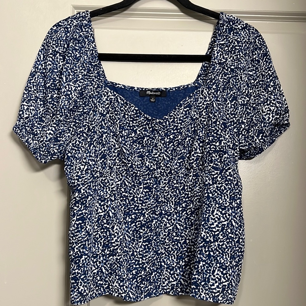 Madewell Sweetheart Top in Bengali Blockprint〡Size 2